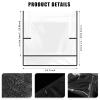 Hoolerry 4 Pcs Black Edge Salon Chair Cover Clear Plastic Square Hairdressing Back Protectors for Fits Most Standard Back Reinforced Precision Stitched Covers to Prevent Damage Spa/Salon Chairs view 3