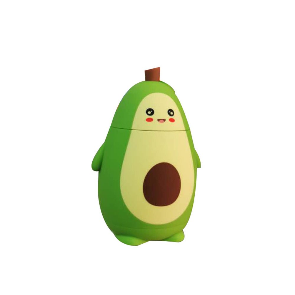 Cute Water Bottle, Cartoon Avocado Glass Cup with Carrying Lanyard - Double Layer Leak Proof Design for Women & Girls