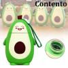 Cute Water Bottle, Cartoon Avocado Glass Cup with Carrying Lanyard - Double Layer Leak Proof Design for Women & Girls view 4