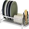 304 Stainless Steel Dish Drainer, Kitchen Counter Cabinet Drainer Drying Rack, Storage Accessories, Space-Saving view 1