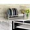 304 Stainless Steel Dish Drainer, Kitchen Counter Cabinet Drainer Drying Rack, Storage Accessories, Space-Saving view 2