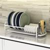 304 Stainless Steel Dish Drainer, Kitchen Counter Cabinet Drainer Drying Rack, Storage Accessories, Space-Saving view 3