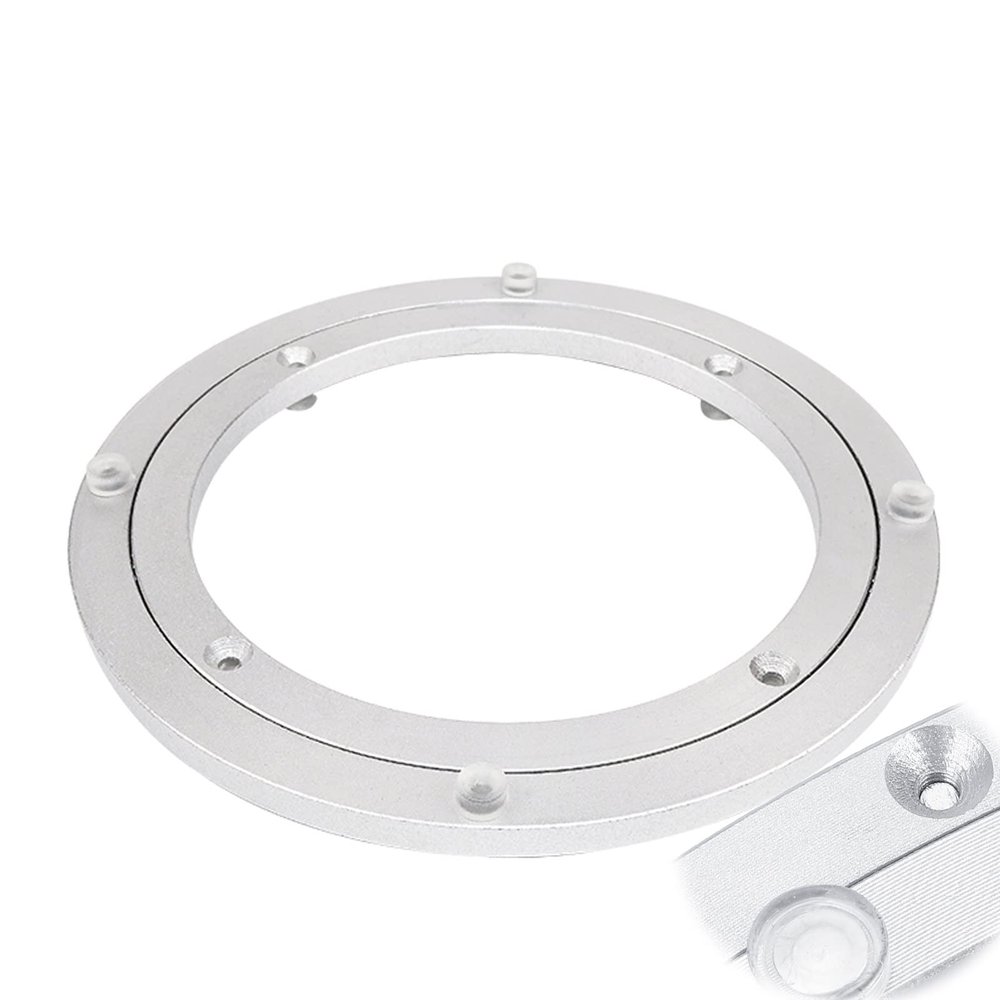 8-28 Inch Aluminium Lazy Susan Turntable Bearing Round Table Swivel Base Rotating Bearing Turntable 360 Degree Rotating For Dining Table TV Computer Monitor