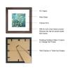DEKWINN 8x8 Walnut Picture Frame Set of 6 with Real Glass for Pictures 5x5 with Mat or 8x8 Without Mat, Wall or Tabletop Gallery Photo Frames view 3