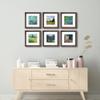 DEKWINN 8x8 Walnut Picture Frame Set of 6 with Real Glass for Pictures 5x5 with Mat or 8x8 Without Mat, Wall or Tabletop Gallery Photo Frames view 4