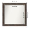 Amanti Art Brown Bathroom Mirror for Over Sink, 29x35 Custom Made Rustic Pine Brown Rectangle Vanity Mirror, Large Country Rustic Wood Frame, Hangs Horizonally and Vertically, Wall Decor view 4