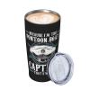 Because I'm The Pon-toon Boat Cap-tain Tumbler, 20oz Tumbler with Lids and Straws insulated tumblers Stainless Steel Vacuum Insulated Travel Mug Double Wall Water Coffee Tumbler view 3