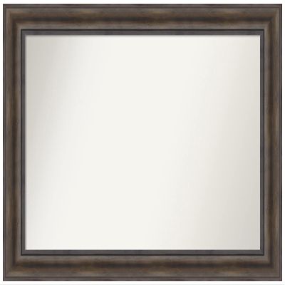 Amanti Art Brown Bathroom Mirror for Over Sink, 26x37 Custom Made Rustic Pine Brown Rectangle Vanity Mirror, Large Country Rustic Wood Frame, Hangs Horizonally and Vertically, Wall Decor