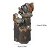 BONAD Indoor Fountain Tabletop Fountain,Outdoor Garden Decor Water Fountain Resin Ornaments with LED Lights Animal Statue for Home Garden Decoration Meditation Fountain view 2