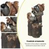 BONAD Indoor Fountain Tabletop Fountain,Outdoor Garden Decor Water Fountain Resin Ornaments with LED Lights Animal Statue for Home Garden Decoration Meditation Fountain view 4