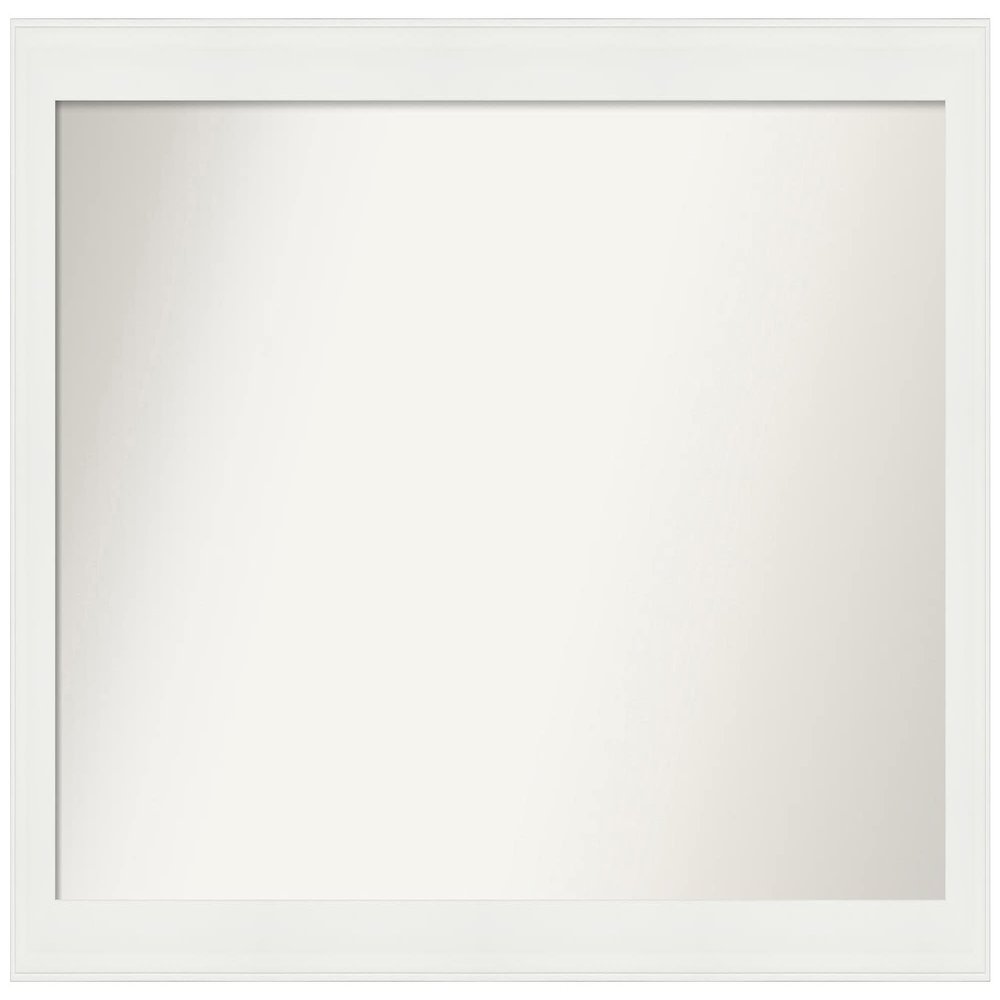 Amanti Art White Bathroom Mirror for Over Sink, 23x43 Custom Made Vanity White Narrow Rectangle Vanity Mirror, Large Casual Wood Frame, Hangs Horizonally and Vertically, Wall Decor
