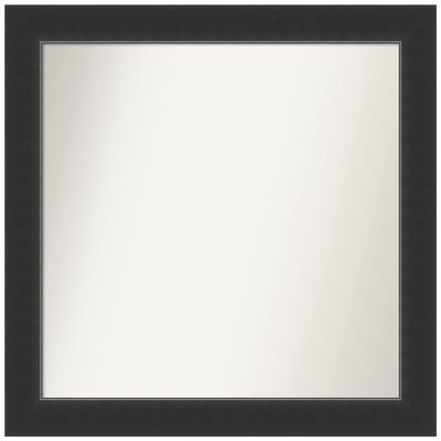 Amanti Art Black Bathroom Mirror for Over Sink, 30x31 Custom Made Corvino Black Rectangle Vanity Mirror, Large Modern Wood Frame, Hangs Horizonally and Vertically, Wall Decor