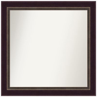 Amanti Art Bronze Bathroom Mirror for Over Sink, 25x26 Custom Made Signore Bronze Rectangle Vanity Mirror, Medium Traditional Wood Frame, Hangs Horizonally and Vertically, Wall Decor