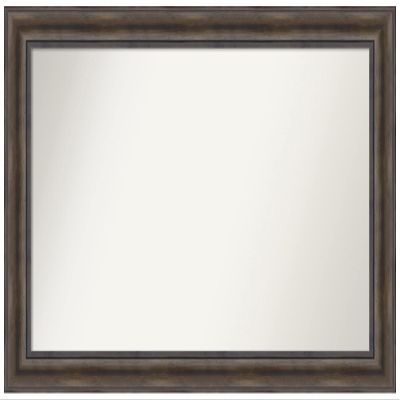 Amanti Art Brown Bathroom Mirror for Over Sink, 27x43 Custom Made Rustic Pine Brown Rectangle Vanity Mirror, Large Country Rustic Wood Frame, Hangs Horizonally and Vertically, Wall Decor