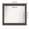Amanti Art Brown Bathroom Mirror for Over Sink, 27x43 Custom Made Rustic Pine Brown Rectangle Vanity Mirror, Large Country Rustic Wood Frame, Hangs Horizonally and Vertically, Wall Decor view 4