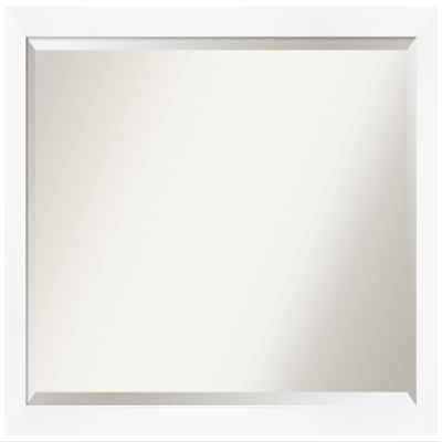 Amanti Art White Bathroom Mirror for Over Sink, 27x39 Cabinet White Narrow Rectangle Vanity Mirror, Large Modern Frame, Hangs Horizonally and Vertically, Bathroom Wall Decor, Beveled Edge