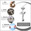 Fumete 6 Pcs Ashes Necklace Urn Jewelry for Human Ashes Memorial - Men & Women Pendant(Black) view 3