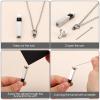 Fumete 6 Pcs Ashes Necklace Urn Jewelry for Human Ashes Memorial - Men & Women Pendant(Black) view 4