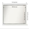 Amanti Art White Bathroom Mirror for Over Sink, 24x41 Custom Made Eva White Silver Narrow Rectangle Vanity Mirror, Large Modern Wood Frame, Hangs Horizonally and Vertically, Wall Decor view 4