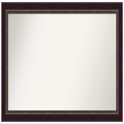 Amanti Art Bronze Bathroom Mirror for Over Sink, 25x44 Custom Made Signore Bronze Rectangle Vanity Mirror, Large Traditional Wood Frame, Hangs Horizonally and Vertically, Wall Decor