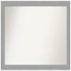 Amanti Art Silver Bathroom Mirror for Over Sink, 26x37 Custom Made Brushed Nickel Rectangle Vanity Mirror, Large Modern Wood Frame, Hangs Horizonally and Vertically, Wall Decor view 1