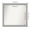 Amanti Art Silver Bathroom Mirror for Over Sink, 26x37 Custom Made Brushed Nickel Rectangle Vanity Mirror, Large Modern Wood Frame, Hangs Horizonally and Vertically, Wall Decor view 4