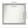 Amanti Art Silver Bathroom Mirror for Over Sink, 26x43 Custom Made Brushed Nickel Rectangle Vanity Mirror, Large Modern Wood Frame, Hangs Horizonally and Vertically, Wall Decor view 4