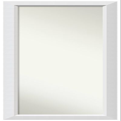 Amanti Art White Full Length Mirror for Door, 52x18 Blanco White Tall Wall Mirror Full Length, Mounted to Door or Closet Wall with no Visible Brackets, Modern Wood Frame, Bedroom Decor