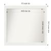 Amanti Art White Bathroom Mirror for Over Sink, 26x37 Custom Made Vanity White Narrow Rectangle Vanity Mirror, Large Casual Wood Frame, Hangs Horizonally and Vertically, Wall Decor view 4