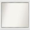 Amanti Art White Bathroom Mirror for Over Sink, 23x43 Custom Made Eva White Silver Narrow Rectangle Vanity Mirror, Large Modern Wood Frame, Hangs Horizonally and Vertically, Wall Decor view 1