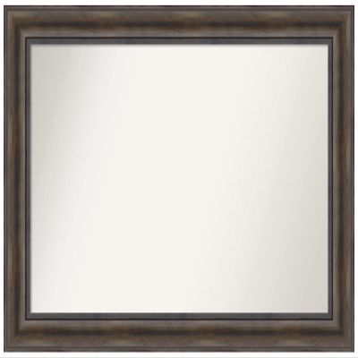 Amanti Art Brown Bathroom Mirror for Over Sink, 26x39 Custom Made Rustic Pine Brown Rectangle Vanity Mirror, Large Country Rustic Wood Frame, Hangs Horizonally and Vertically, Wall Decor