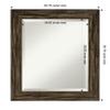 Amanti Art Brown Bathroom Mirror for Over Sink, 25x21 Fencepost Brown Narrow Rectangle Vanity Mirror, Small Rustic Wood Frame, Hangs Horizonally and Vertically, Bathroom Wall Decor, Beveled Edge view 4