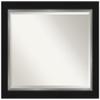 Amanti Art Black Bathroom Mirror for Over Sink, 27x33 Eva Black Silver Rectangle Vanity Mirror, Large Modern Frame, Hangs Horizonally and Vertically, Bathroom Wall Decor, Beveled Edge view 1