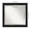 Amanti Art Black Bathroom Mirror for Over Sink, 27x33 Eva Black Silver Rectangle Vanity Mirror, Large Modern Frame, Hangs Horizonally and Vertically, Bathroom Wall Decor, Beveled Edge view 4