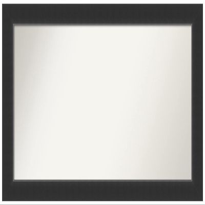Amanti Art Black Bathroom Mirror for Over Sink, 25x47 Custom Made Corvino Black Rectangle Vanity Mirror, Oversize Modern Wood Frame, Hangs Horizonally and Vertically, Wall Decor