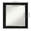 Amanti Art Black Bathroom Mirror for Over Sink, 24x20 Grand Black Narrow Rectangle Vanity Mirror, Small Casual Frame, Hangs Horizonally and Vertically, Bathroom Wall Decor, Beveled Edge view 4