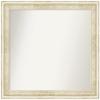 Amanti Art White Bathroom Mirror for Over Sink, 27x28 Custom Made Country White Wash Rectangle Vanity Mirror, Medium Country Rustic Wood Frame, Hangs Horizonally and Vertically, Wall Decor view 1