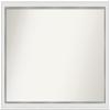 Amanti Art White Bathroom Mirror for Over Sink, 28x43 Custom Made Eva White Silver Narrow Rectangle Vanity Mirror, Large Modern Wood Frame, Hangs Horizonally and Vertically, Wall Decor view 1