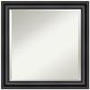 Amanti Art Black Bathroom Mirror for Over Sink, 24x24 Grand Black Narrow Square Vanity Mirror, Medium Casual Frame, Hangs Horizonally and Vertically, Bathroom Wall Decor, Beveled Edge view 1
