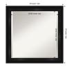 Amanti Art Black Bathroom Mirror for Over Sink, 24x24 Grand Black Narrow Square Vanity Mirror, Medium Casual Frame, Hangs Horizonally and Vertically, Bathroom Wall Decor, Beveled Edge view 4