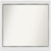 Amanti Art White Bathroom Mirror for Over Sink, 23x39 Custom Made Eva White Silver Narrow Rectangle Vanity Mirror, Large Modern Wood Frame, Hangs Horizonally and Vertically, Wall Decor view 1