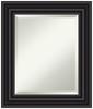 Amanti Art Black Bathroom Mirror for Over Sink, 26x22 Colonial Black Rectangle Vanity Mirror, Small Traditional Frame, Hangs Horizonally and Vertically, Bathroom Wall Decor, Beveled Edge view 1