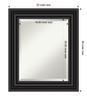 Amanti Art Black Bathroom Mirror for Over Sink, 26x22 Colonial Black Rectangle Vanity Mirror, Small Traditional Frame, Hangs Horizonally and Vertically, Bathroom Wall Decor, Beveled Edge view 4