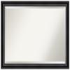 Amanti Art Black Bathroom Mirror for Over Sink, 28x40 Grand Black Narrow Rectangle Vanity Mirror, Large Casual Frame, Hangs Horizonally and Vertically, Bathroom Wall Decor, Beveled Edge view 1
