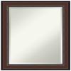 Amanti Art Brown Bathroom Mirror for Over Sink, 29x23 Harvard Walnut Rectangle Vanity Mirror, Medium Traditional Frame, Hangs Horizonally and Vertically, Bathroom Wall Decor, Beveled Edge view 1