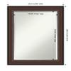Amanti Art Brown Bathroom Mirror for Over Sink, 29x23 Harvard Walnut Rectangle Vanity Mirror, Medium Traditional Frame, Hangs Horizonally and Vertically, Bathroom Wall Decor, Beveled Edge view 4
