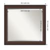 Amanti Art Brown Bathroom Mirror for Over Sink, 27x33 Harvard Walnut Rectangle Vanity Mirror, Large Traditional Frame, Hangs Horizonally and Vertically, Bathroom Wall Decor, Beveled Edge view 4