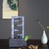 BONAD Indoor Fountain Home Decor Relaxing Livingroom Office Mini Waterfall Hotel Indoor Resin Craft Tabletop Fountain with 4 Slots Rectangle Meditation Fountain view 3
