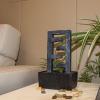 BONAD Indoor Fountain Home Decor Relaxing Livingroom Office Mini Waterfall Hotel Indoor Resin Craft Tabletop Fountain with 4 Slots Rectangle Meditation Fountain view 4