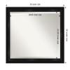 Amanti Art Black Bathroom Mirror for Over Sink, 26x32 Grand Black Narrow Rectangle Vanity Mirror, Large Casual Frame, Hangs Horizonally and Vertically, Bathroom Wall Decor, Beveled Edge view 4